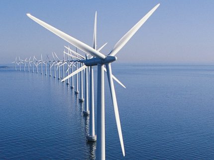 Wind farm in the sea Wind farm in the sea