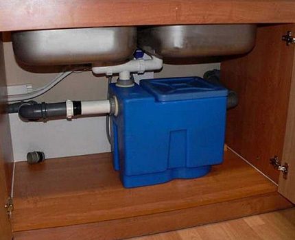 Room devices are particularly compact Grease traps under the sink