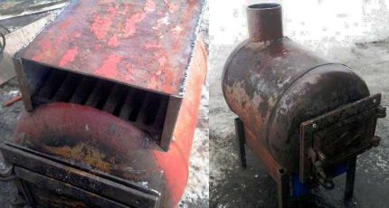 Ang proseso ng paggawa ng isang potbelly stove mula sa isang silindro ng gas gamit ang iyong sariling mga kamay Grate para sa pahalang na potbelly stove