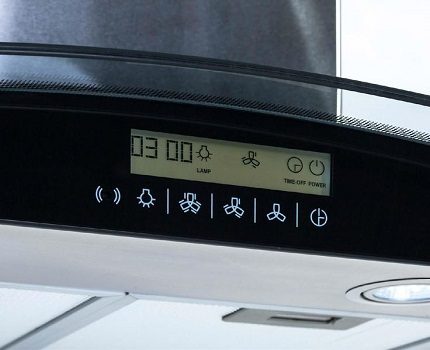 Hoods with a display are more functional Hood display