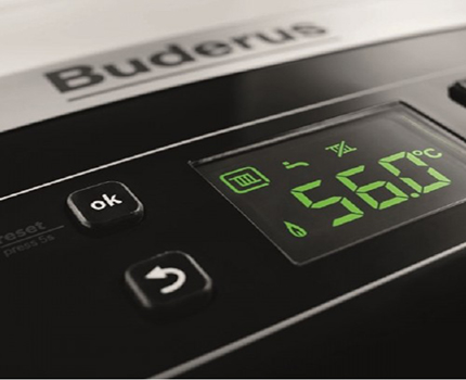 Ang control panel para sa isang bo-mount na double-circuit gas boiler Pagsasaayos ng lakas