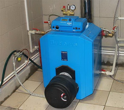 Floor standing gas boiler