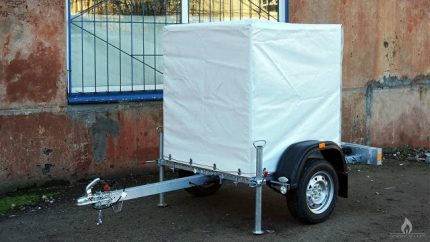 Awning para sa isang mobile gas holder Tank tank ng mobile
