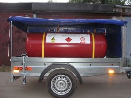 Naka-mount ang mobile tank sa caravan Tank tank ng mobile