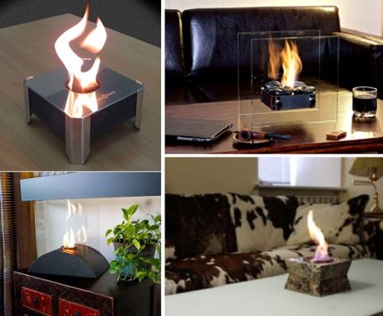 Table fireplaces Table fireplaces