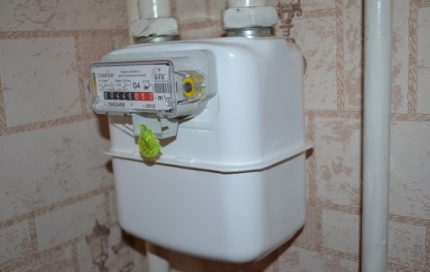 Joint sur le compteur de gaz Joint sur le compteur de gaz