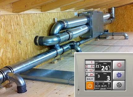 Air handling unit on the upper floor PVU Management