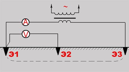 Three-point circuit for measurements