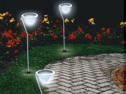 Street lamps on a support Street lamps on a support