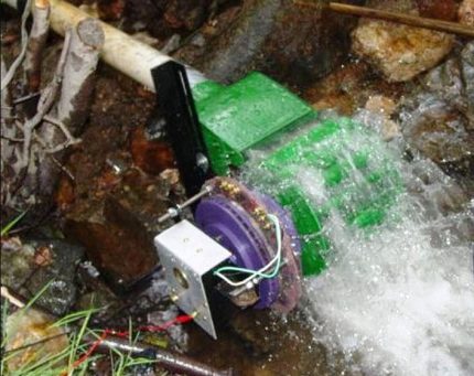 Installation of the station in the stream Installation of the station in the stream