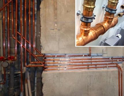 Copper pipe water system Copper water pipe
