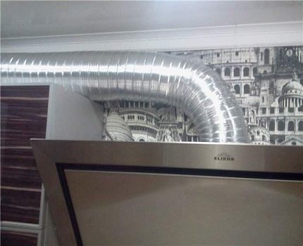 Connecting the device to ventilation Exhaust duct