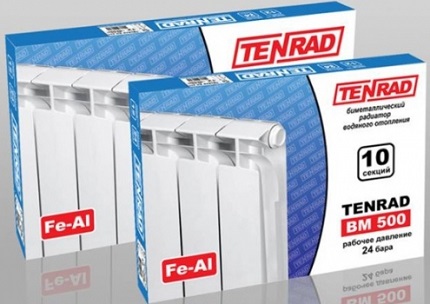 مشعاع ثنائية المعدن Tenrad لأنظمة التدفئة المبرد تينراد