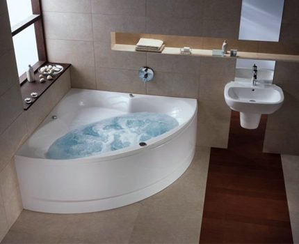 Acrylic Jacuzzi Bathtub: Mga kalamangan at kahinaan ng Paggamit Acrylic bathtub na may kagamitan sa hydromassage