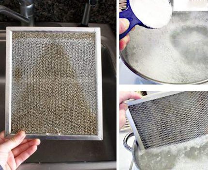 Processus de nettoyage du filtre de hotte de cuisine Élimination des contaminants du filtre