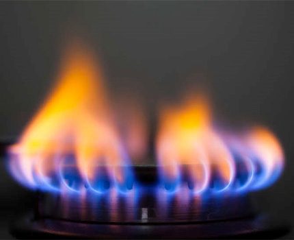 Gas burner ng apoy Hindi kumpleto ang gas burner
