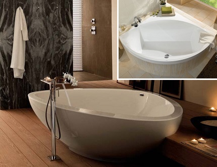 Triangular bathtubs