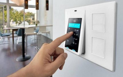 Setting the mode on the touch panel