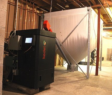 All components for boiler piping must be of high quality. Pellet boiler