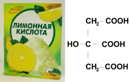 Citronskābes formula Citronskābes formula