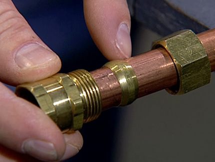 Installation of compression fitting