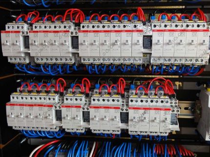 SHUV de dentro se assemelha a um painel elétrico de distribuição Máquinas no quadro de comando da ventilação
