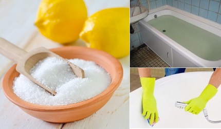 Ang mga katutubong remedyo sa pangangalaga ng isang acrylic bath at paglilinis ng mangkok Citric acid