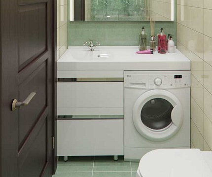 Frontal washing machine A washing machine for a small family