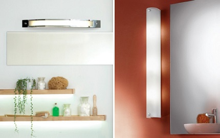 Overhead LED lights in the bathroom Overhead lights