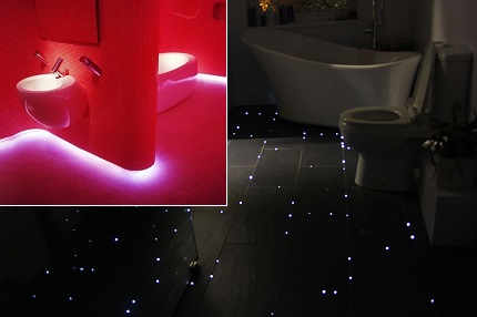 A variant of the bathroom lighting device LED floor lighting