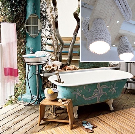 Original fixtures for the bathroom Marine style lamp