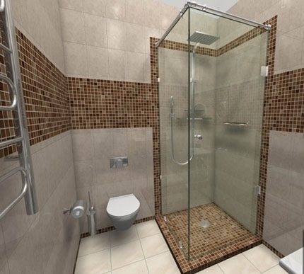 Ang shower na may alisan ng sahig