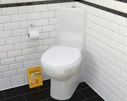 Stylish version of the floor corner toilet Compact toilet