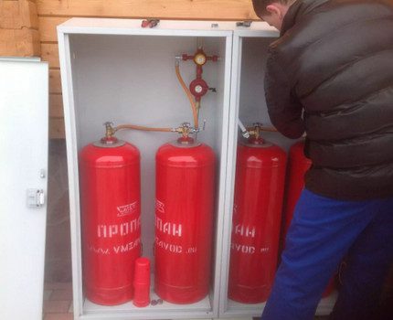 Pag-install ng mga propane cylinders Pag-install ng mga propane cylinders