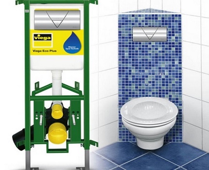 Wall hung toilet fits harmoniously into the interior Wall hung toilet