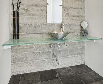 Tapa de lavabo de vidre Taulell de vidre