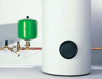 Expansion vessel on the boiler Expansion vessel on the boiler