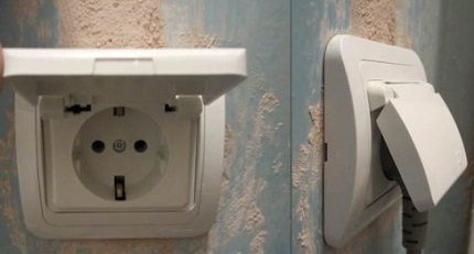 Socket in the bathroom Socket in the bathroom
