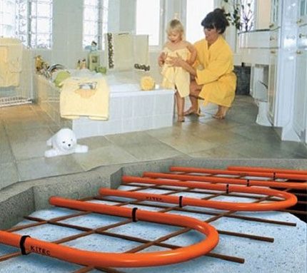 Comment faire un plancher d'eau chaude dans une salle de bain Plancher d'eau chaude