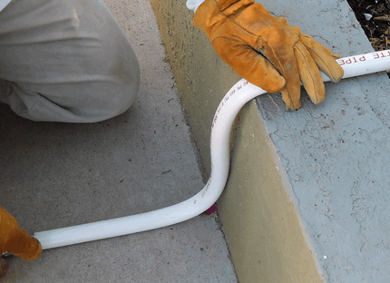 Plastic pipes perfectly bend in all directions Bending Radius