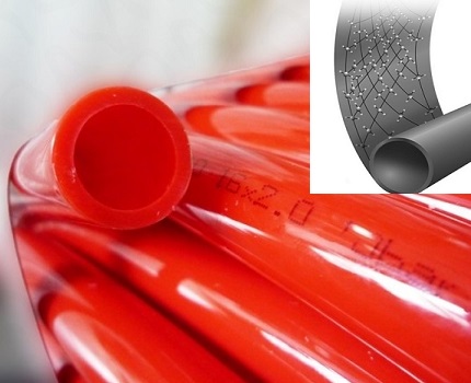 Pipes made of heat-resistant polyethylene for the installation of water heat-insulated floors PE-RT pipes