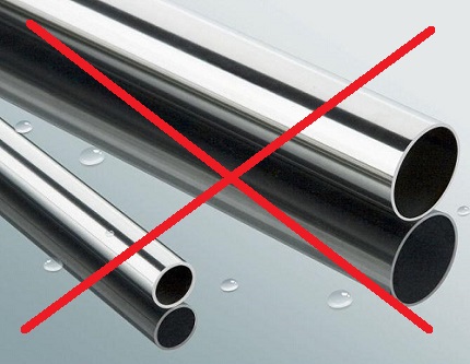 The ban on the use of metal pipes in the device underfloor heating Welded pipe