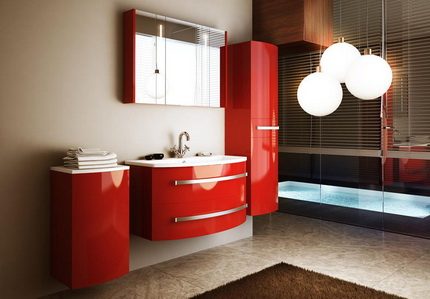 Hanging cabinet na may integrated sink Gabinete na naka-hung na aparador