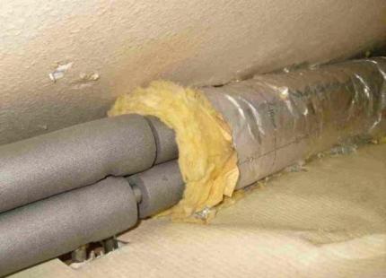 Insulation of house pipes Insulation of house pipes