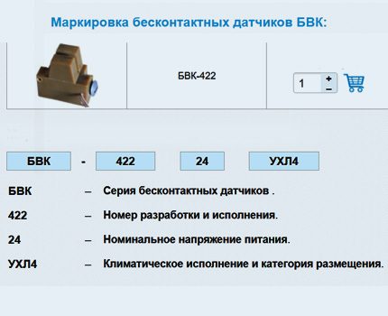 How to understand the marking of proximity switches Example of product labeling from AS Energy