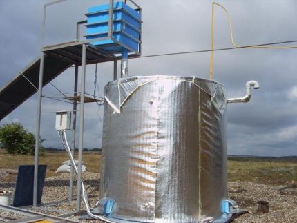 Installation for independent biogas production Installation for the production of biogas