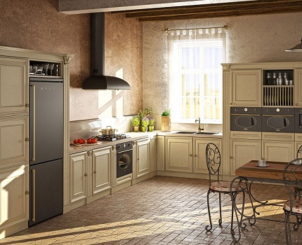 Eingebautes Modell des Kühlschranks Smeg Eingebautes Modell des Kühlschranks Smeg