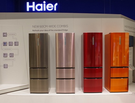 Viele Modelle werden in verschiedenen Farbschemata präsentiert. Jeder zehnte Kühlschrank verkauft - Haier