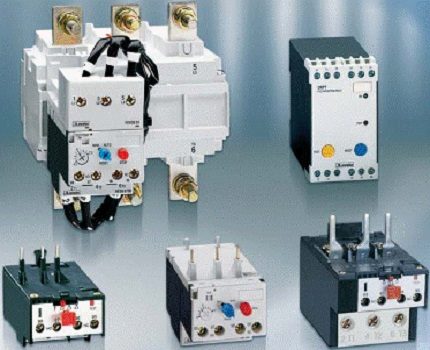 Thermal protection options depend on the characteristics of the protected object Thermal protection relay