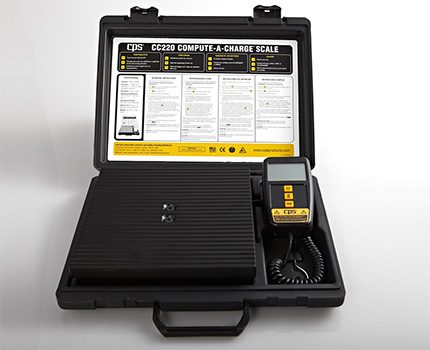 Kältemitteldosiergeräte vor dem Befüllen des Kühlschranks Elektronische Kältemittelwaage